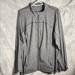 Livi jacket mock‎ neck soft jacket gray Full-Zip Jacket plus size 22 / 24
